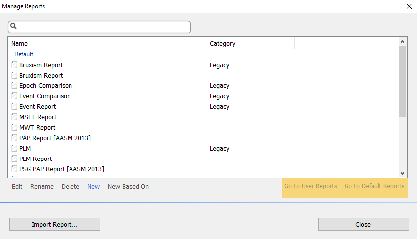 Export selection window for RemLogic recordings. Noxturnal